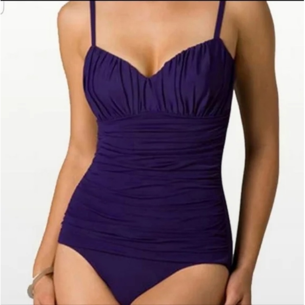 Miraclesuit Women's Rialto Size12-Purple OnePiece Swimsuit 68460 (New with Tags)